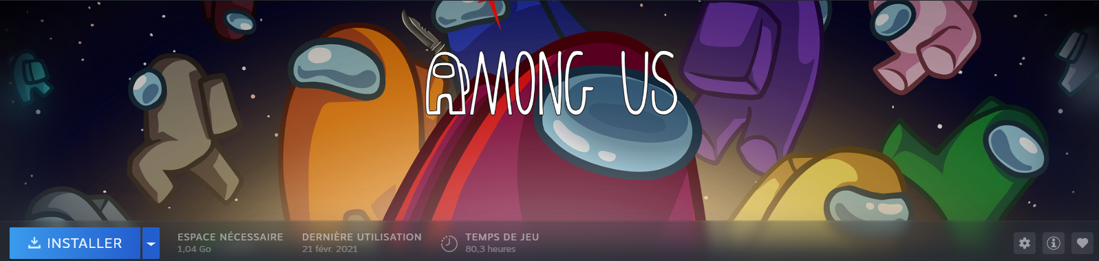 My playtime on Among Us
