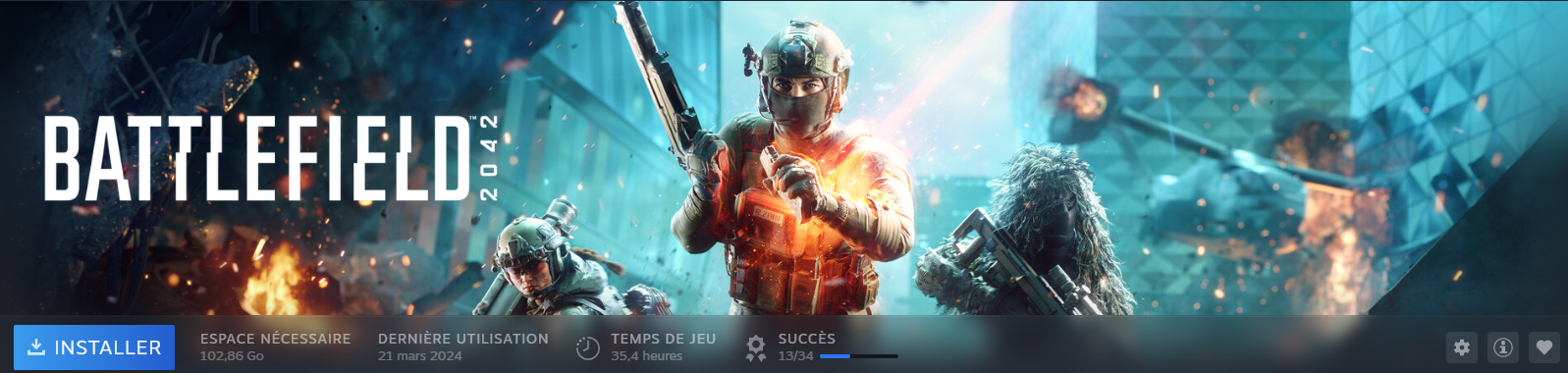 My playtime on Battlefield 2042