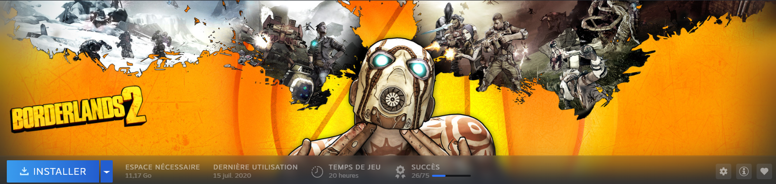 Mon temps de jeu sur Borderlands 2