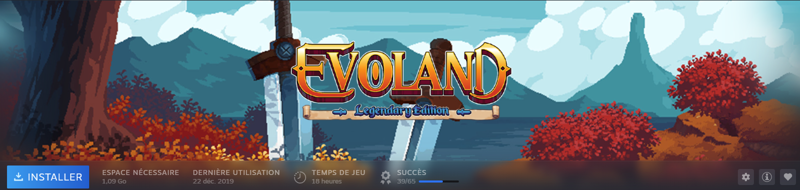 My playtime on Evoland Legendary Edition
