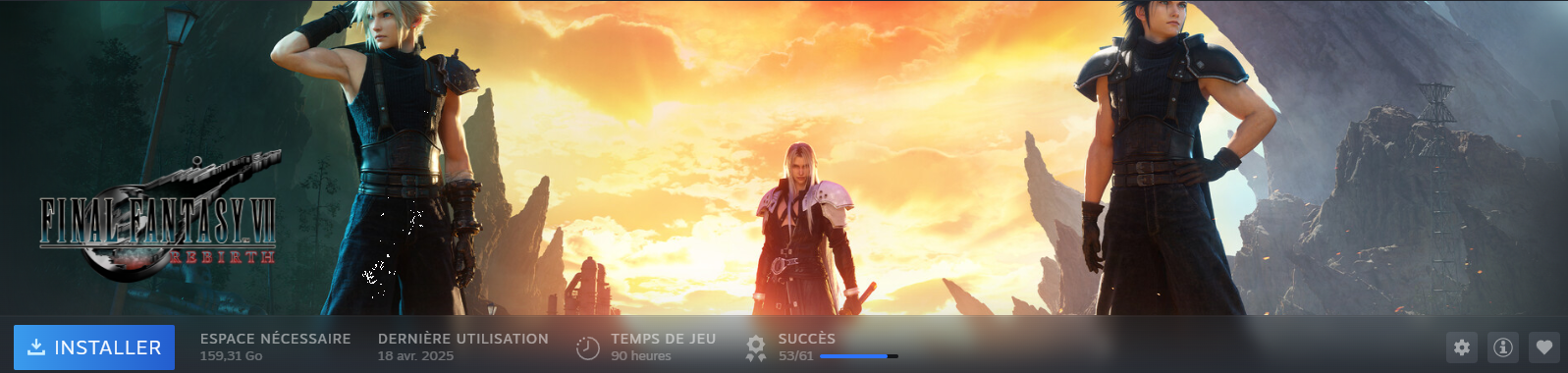 My playtime on Final Fantasy VII Rebirth