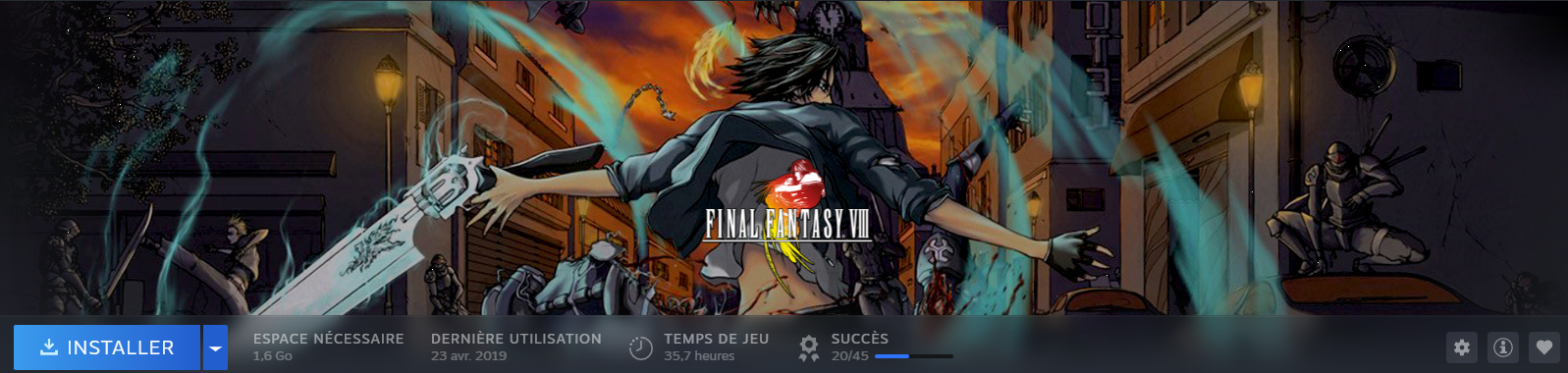 My playtime on Final Fantasy VIII