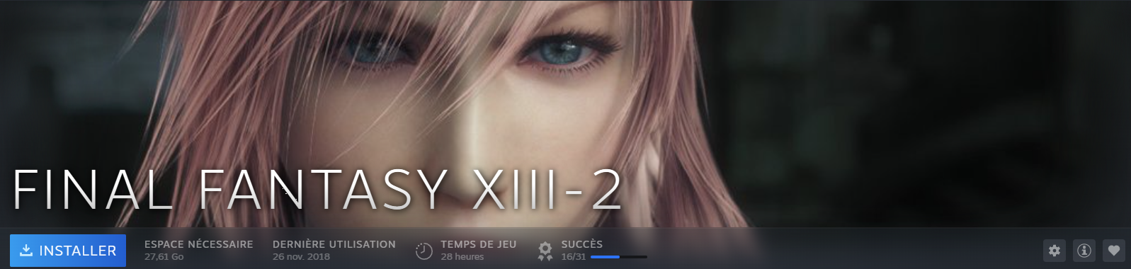 My playtime on Final Fantasy XIII-2