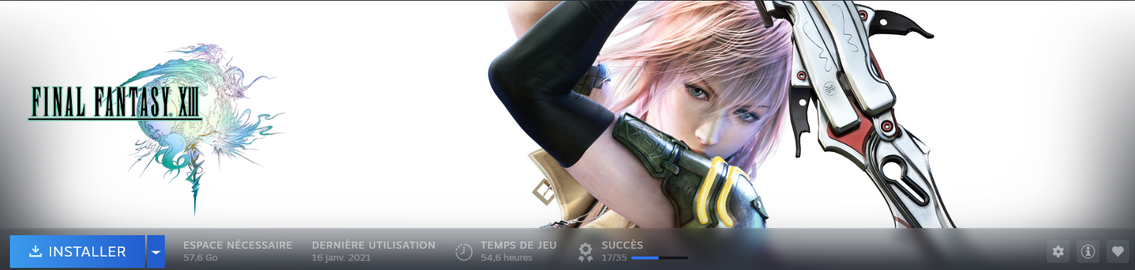 My playtime on Final Fantasy XIII