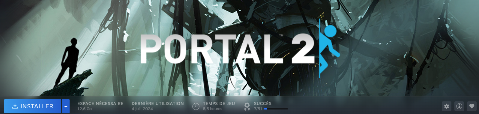 My playtime on Portal 2