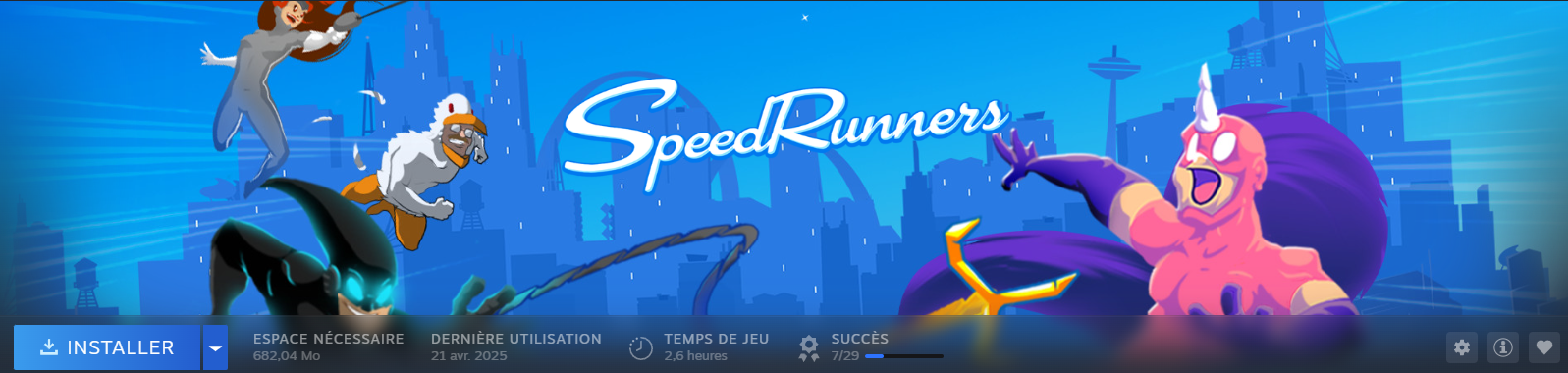 Mon temps de jeu sur SpeedRunners