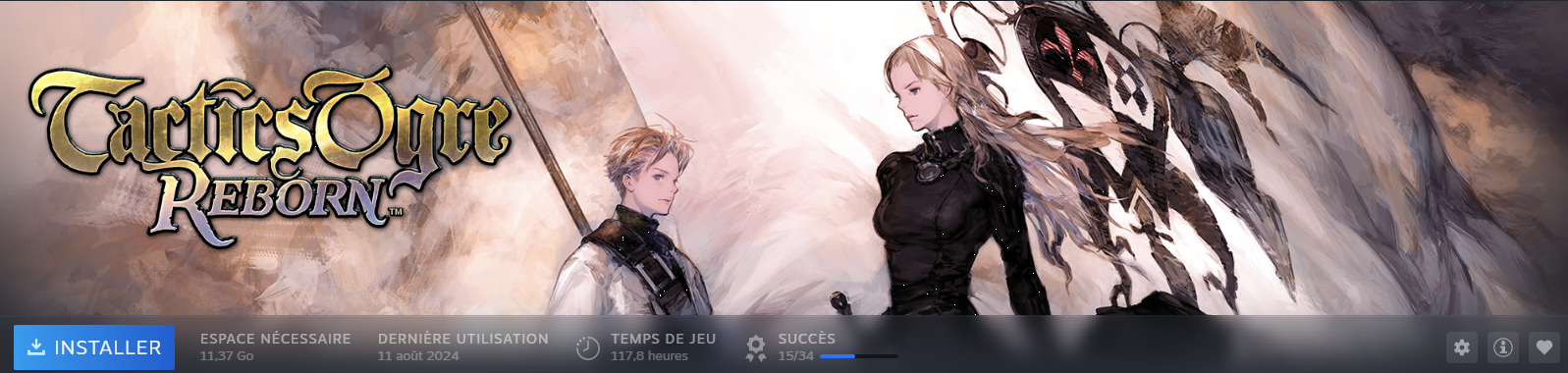 Mon temps de jeu sur Tactics Ogre: Reborn