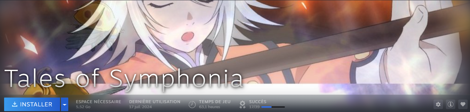 My playtime on Tales of Symphonia