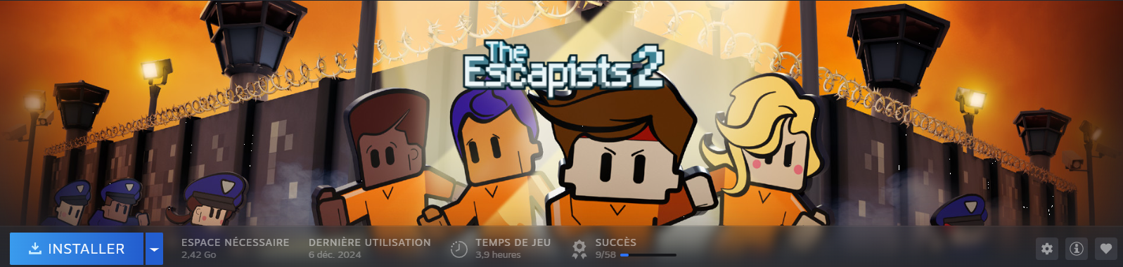 My playtime on The Escapists 2
