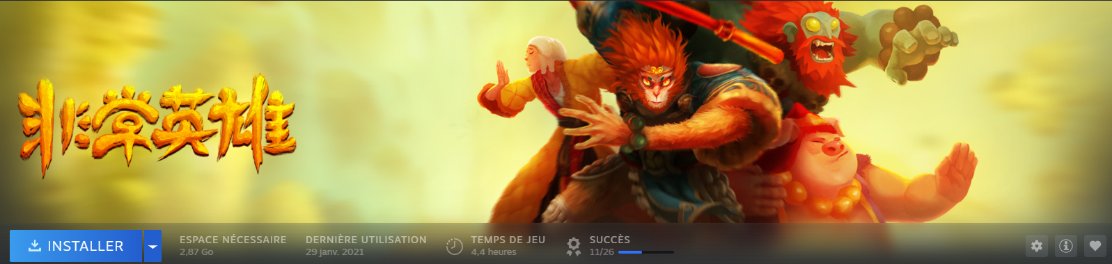 My playtime on Unruly Heroes