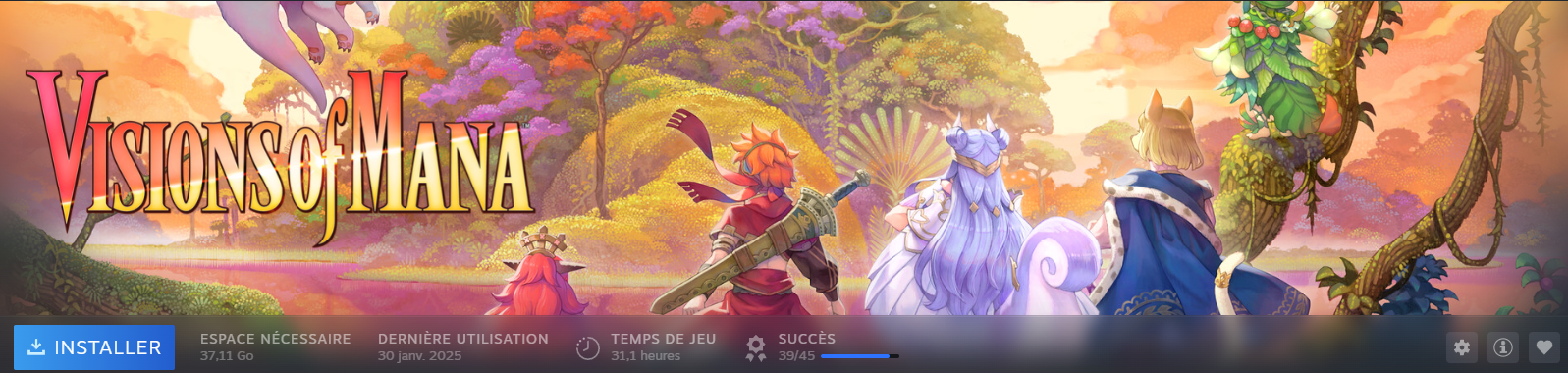 My playtime on Visions of Mana