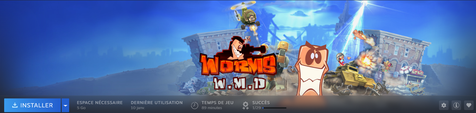 My playtime on Worms W.M.D